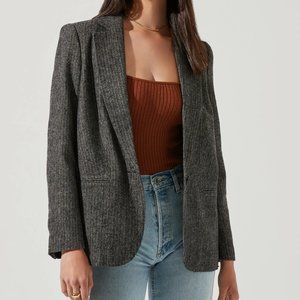 ASTR Harlow Herringbone Blazer - M
